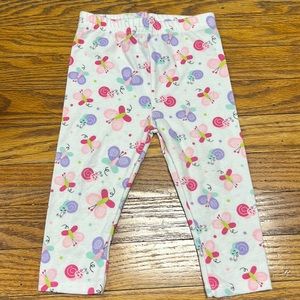 🦄$4 add on🦄OR❤️5/$25❤️ GARANIMALS | white/multi-color butterfly leggings